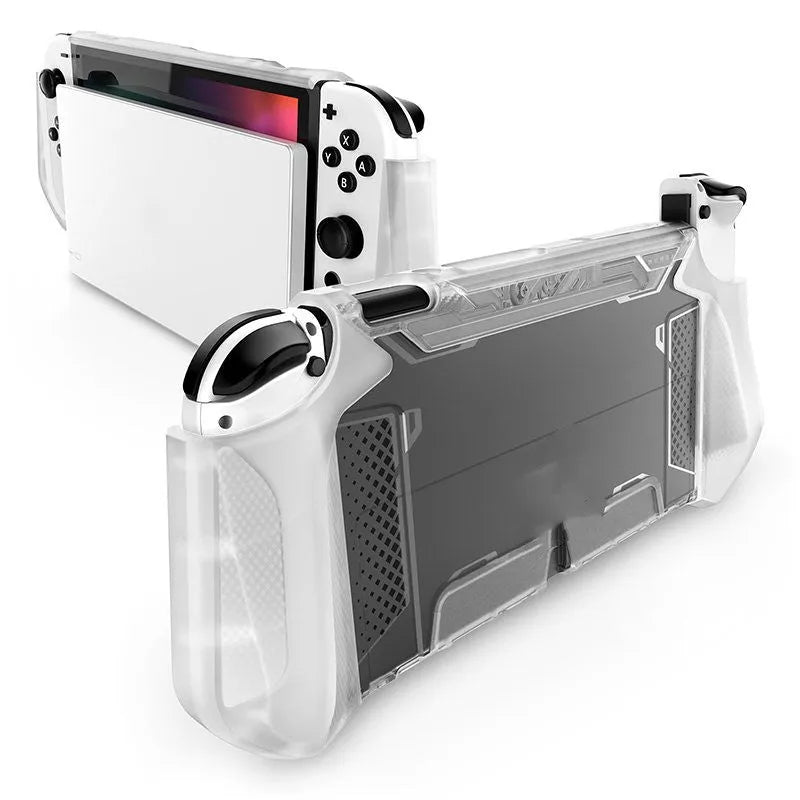 Nintendo Switch OLED 2021 TPU protective case in multiple colours showing anti-fall anti-slip gaming cover