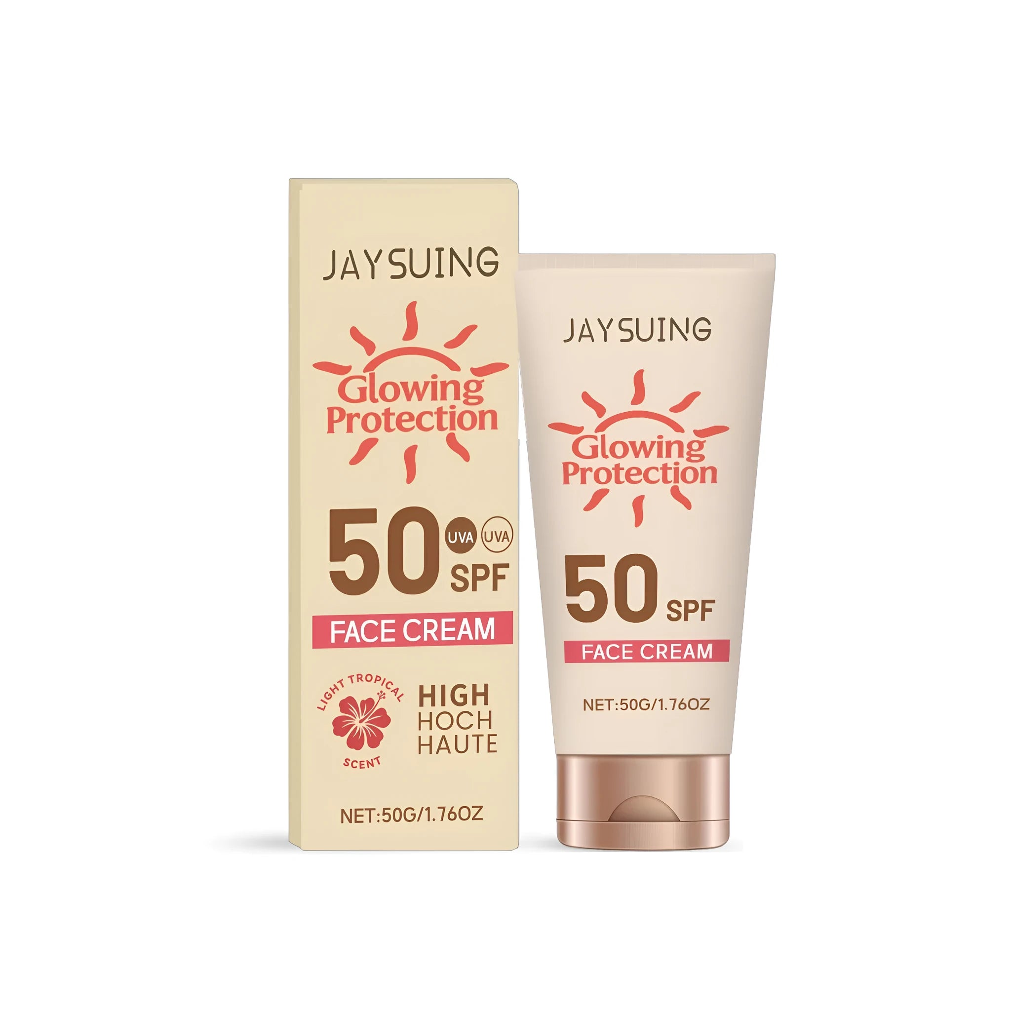 Facial waterproof sunscreen 50g tube with mango and guava extracts