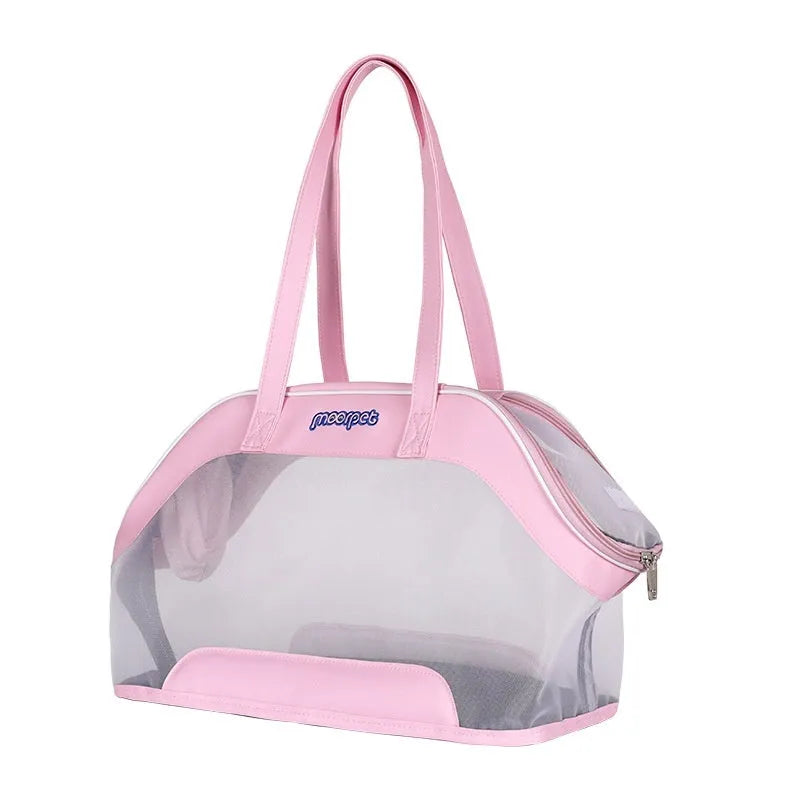 MOORPET leather cat carry bag with 25L capacity in solid colour options