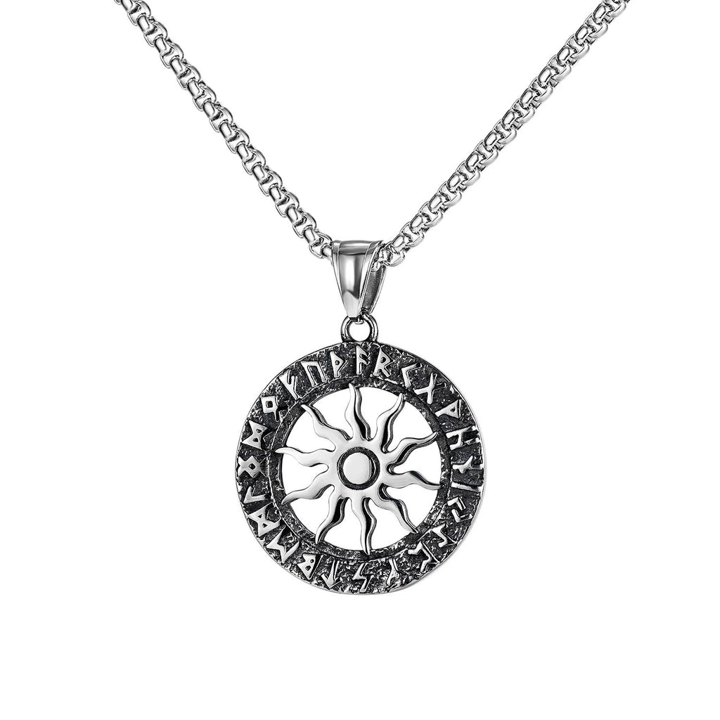 Men's stainless steel necklace with electroplated silver skull pendant in six design variations