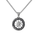 Men's stainless steel necklace with electroplated silver skull pendant in six design variations