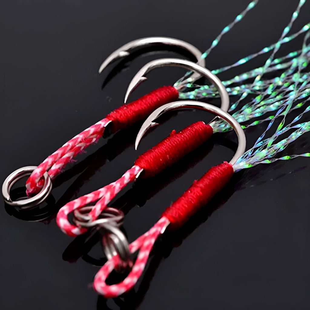 A single bright wire iron plate fishing hook for sea fishing, shown in one of the available sizes from No 9 to No 14.