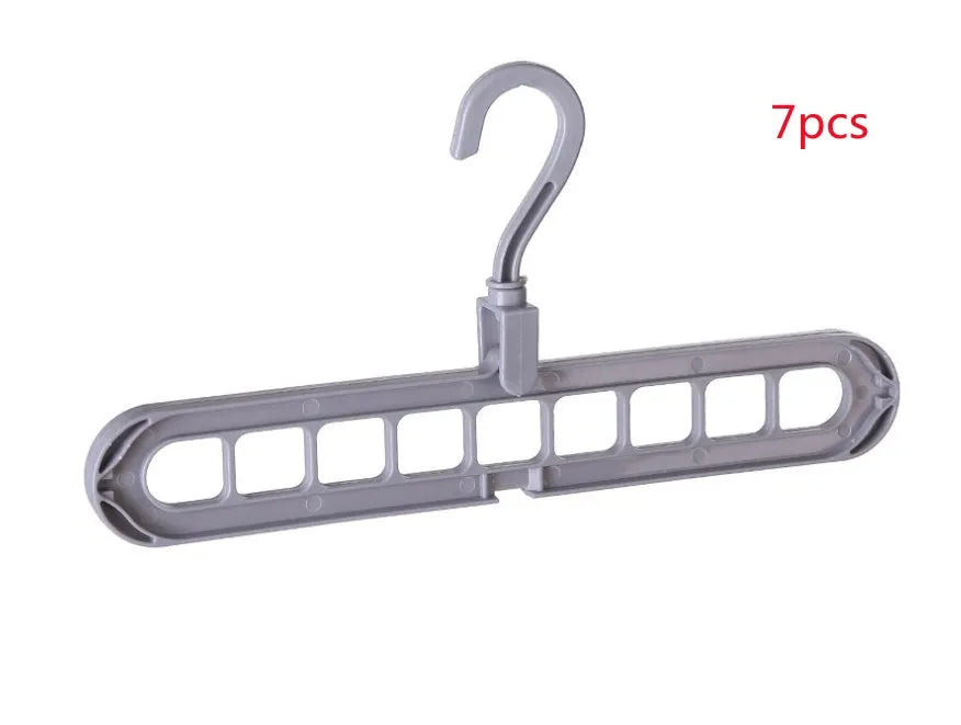 Plastic clothes storage hanger with rotating hook, shown in available colours.