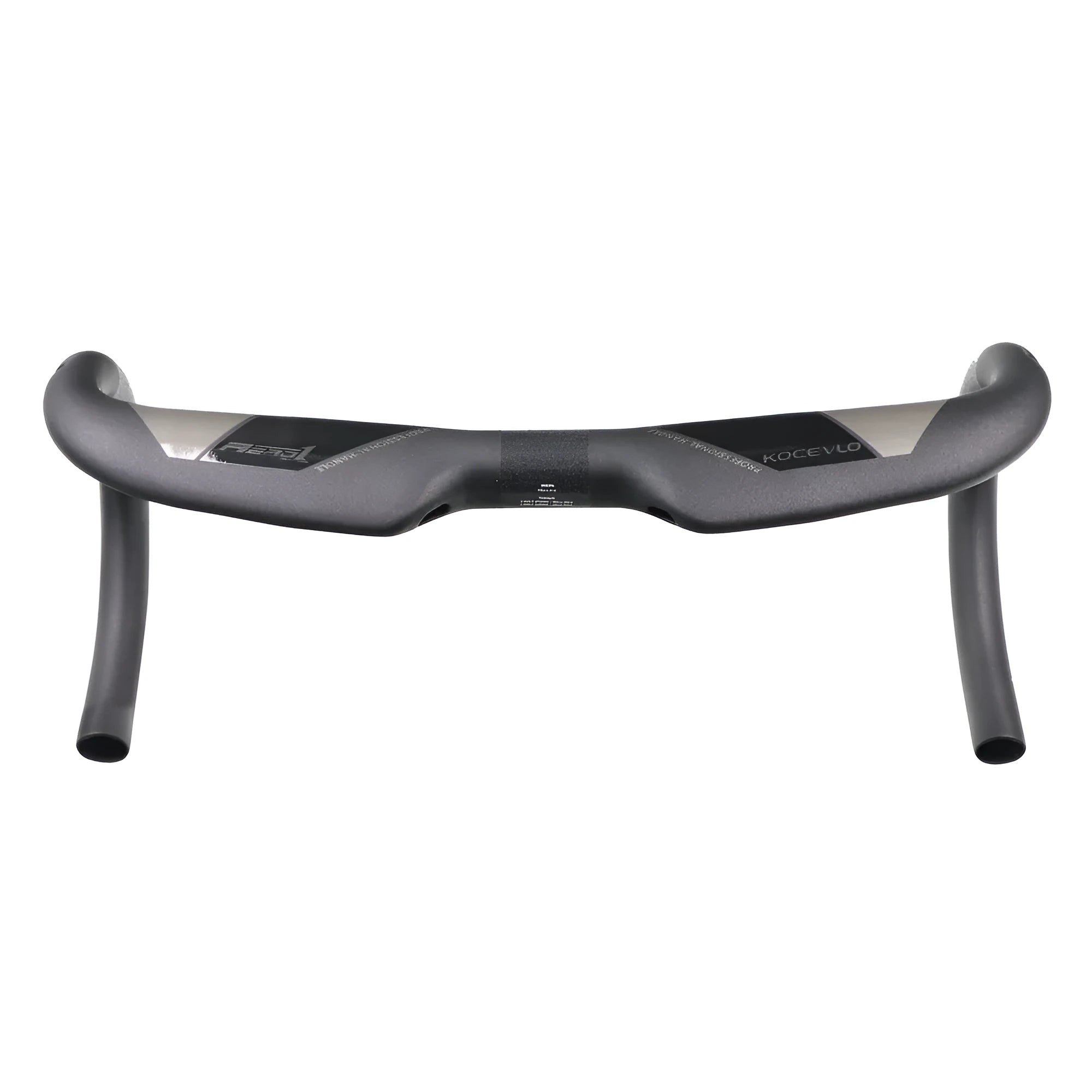 Wei Bike matt carbon fibre road bicycle handlebar showing bent drop bar shape