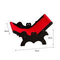 Black and red bat-shaped wooden cat recliner and cage, model MW-054.