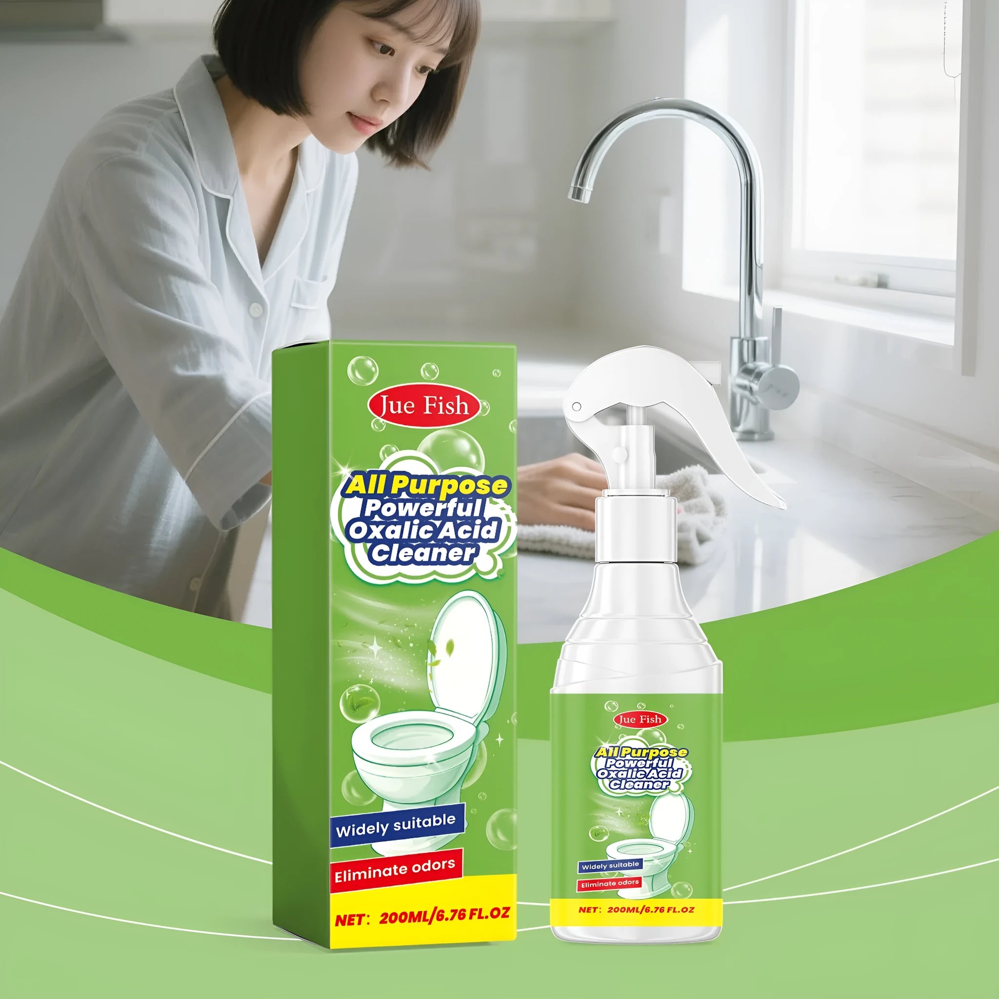 200ml multi-functional household grease cleaning spray in spray bottle for kitchen surfaces