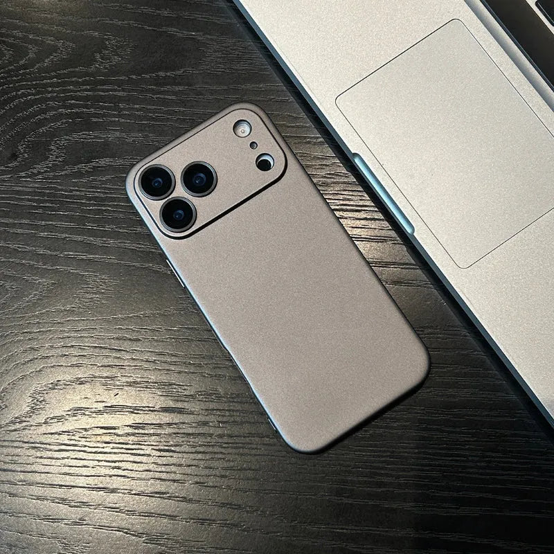Magnetic non-slip silicone phone case with lens cover for iPhone, available in eight colours