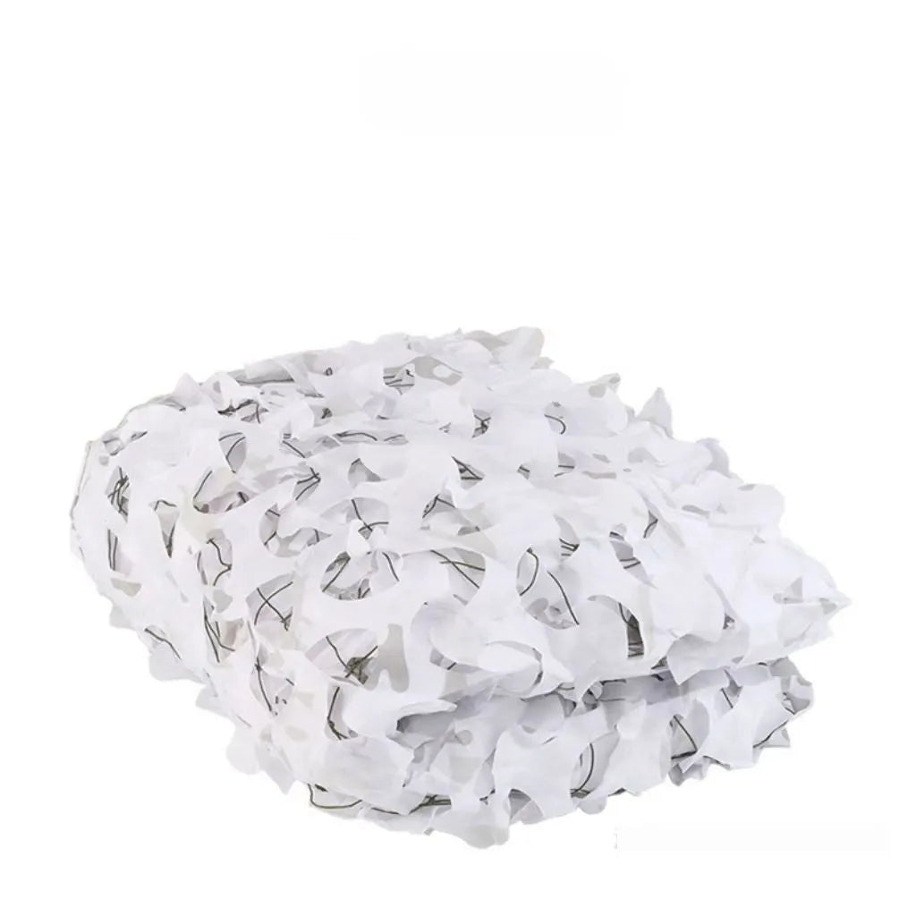 Military camouflage net set showing multiple pattern options for different environments