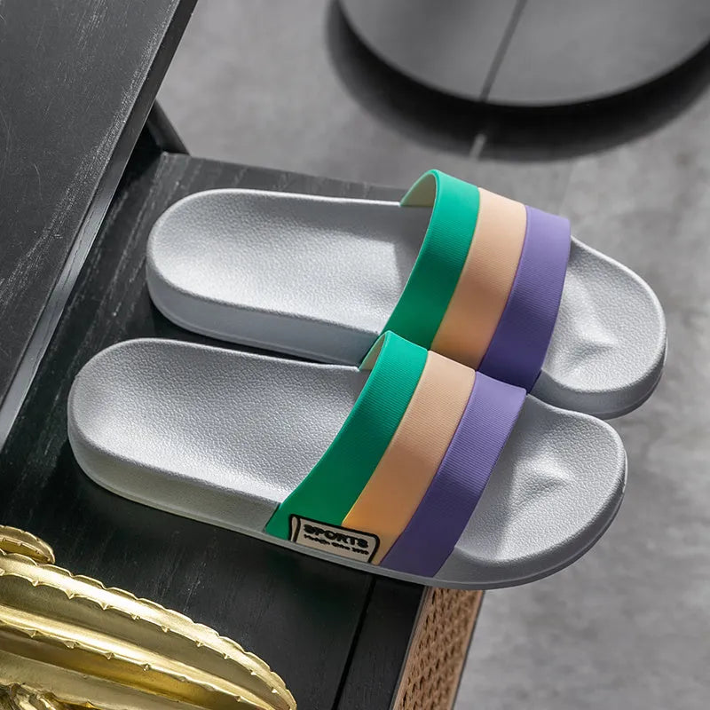 Men's PVC sandals for bathroom and outdoor use, plain style, available in multiple colours including grey and blue
