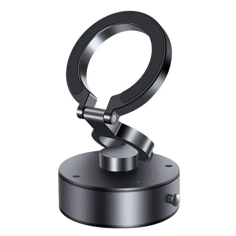 Car magnetic phone holder with alloy frame and 360 degree rotation, black colour option