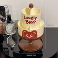 Rotating cosmetic brush storage barrel in beige colour with 18L capacity and internal organiser rack.