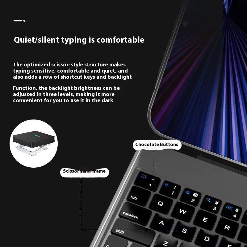 iPad Bluetooth wireless keyboard with magnetic protective sleeve in multiple colours