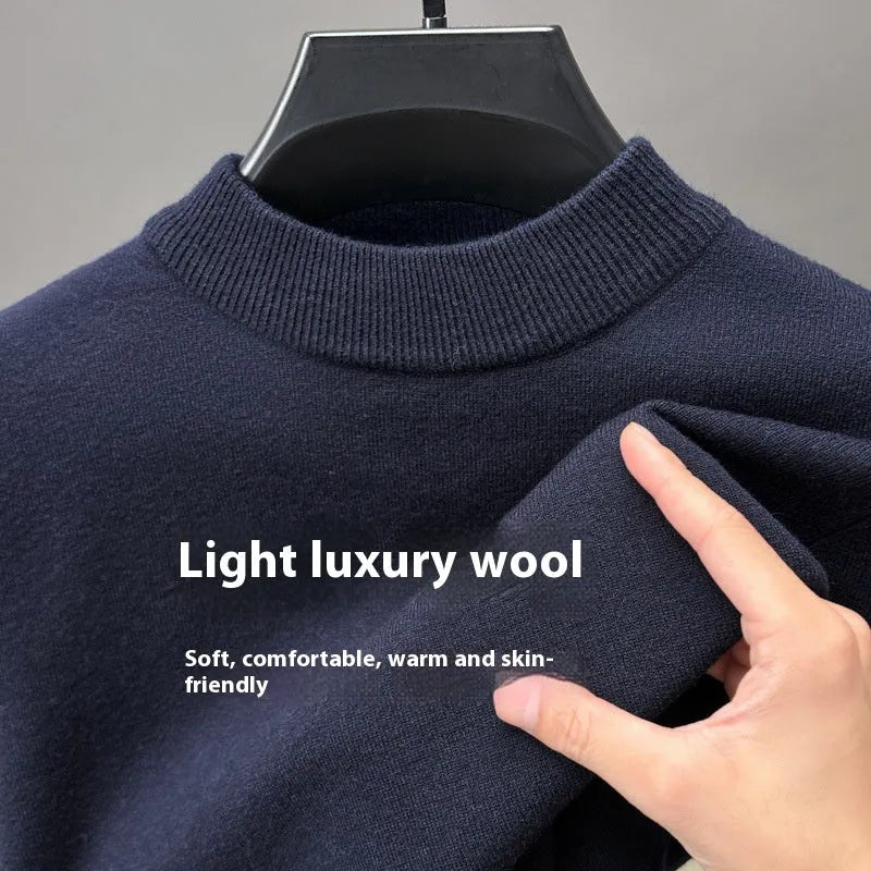 Men's half turtleneck wool jumper in regular fit available in multiple colours