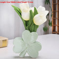 European style white porcelain ceramic vase for desktop decoration in light green colour