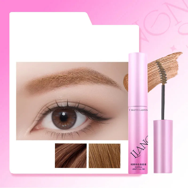 Dual-use eyebrow cream and powder cosmetic in a pot with 4.5g net content.