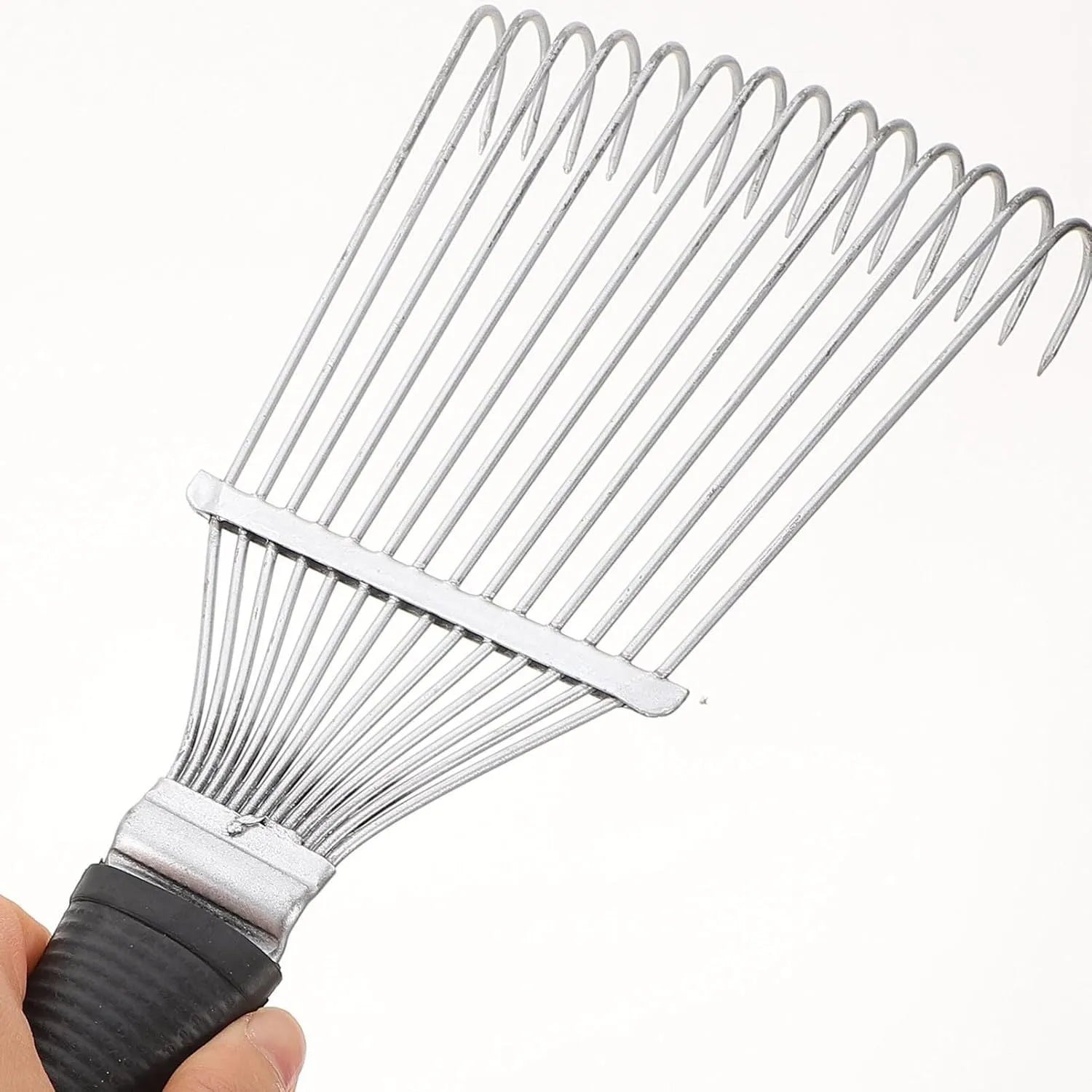 Metal dematting brush rake comb with stainless steel teeth for grooming horses, dogs, and cattle
