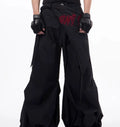 Korean style wide-leg summer pants for boys in black or grey colour