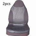 Black quilted automotive seat cover with plastic hooks for car interior protection