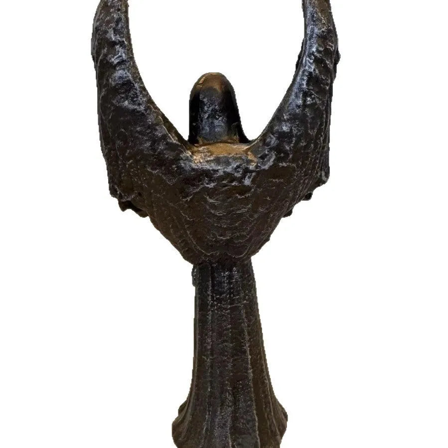 Dark angel resin statue ornament on display, measuring 17 cm in height.