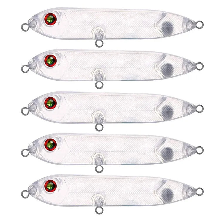 Transparent 9.5cm ABS plastic blank fishing lure body with fish eye socket