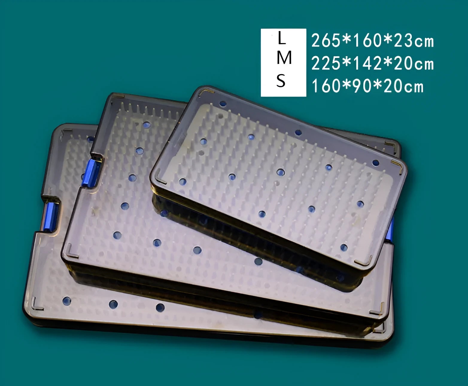 Clear silicone disinfection box in large size next to a mobile phone and keys.