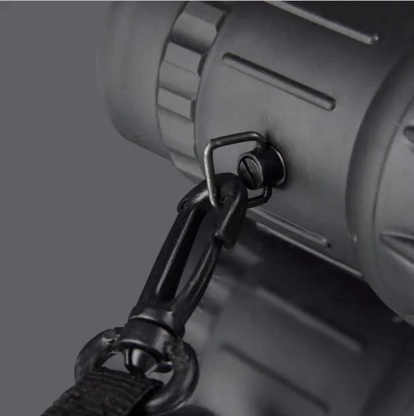 Black 16x52 high-power monocular telescope showing eyepiece and objective lens