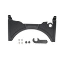 Black polycarbonate cockpit fairing kit for BMW R1250GS motorcycle with mounting hardware
