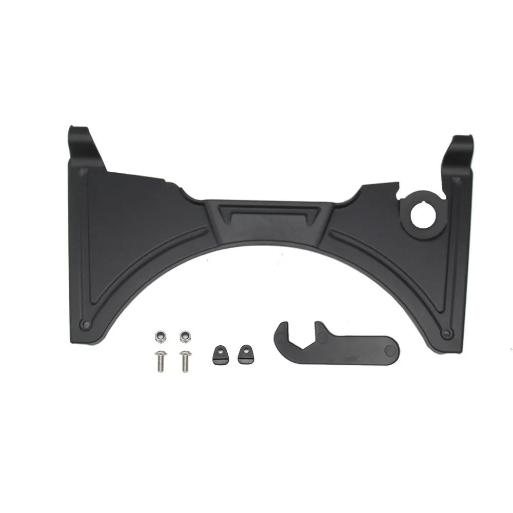Black polycarbonate cockpit fairing kit for BMW R1250GS motorcycle with mounting hardware