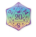 Dice-shaped plush catnip toy in multiple colours for D&D and cat play