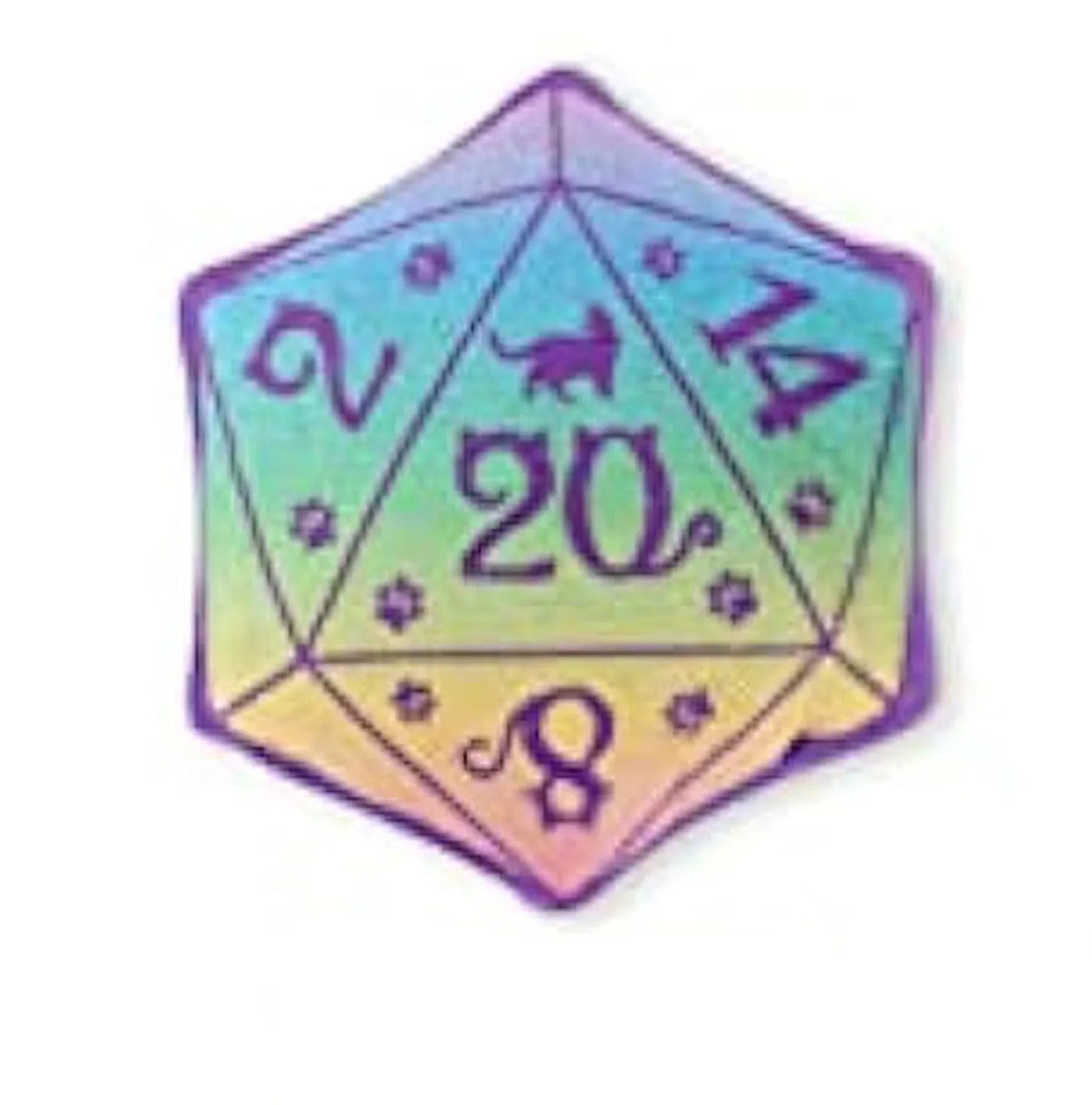 Dice-shaped plush catnip toy in multiple colours for D&D and cat play