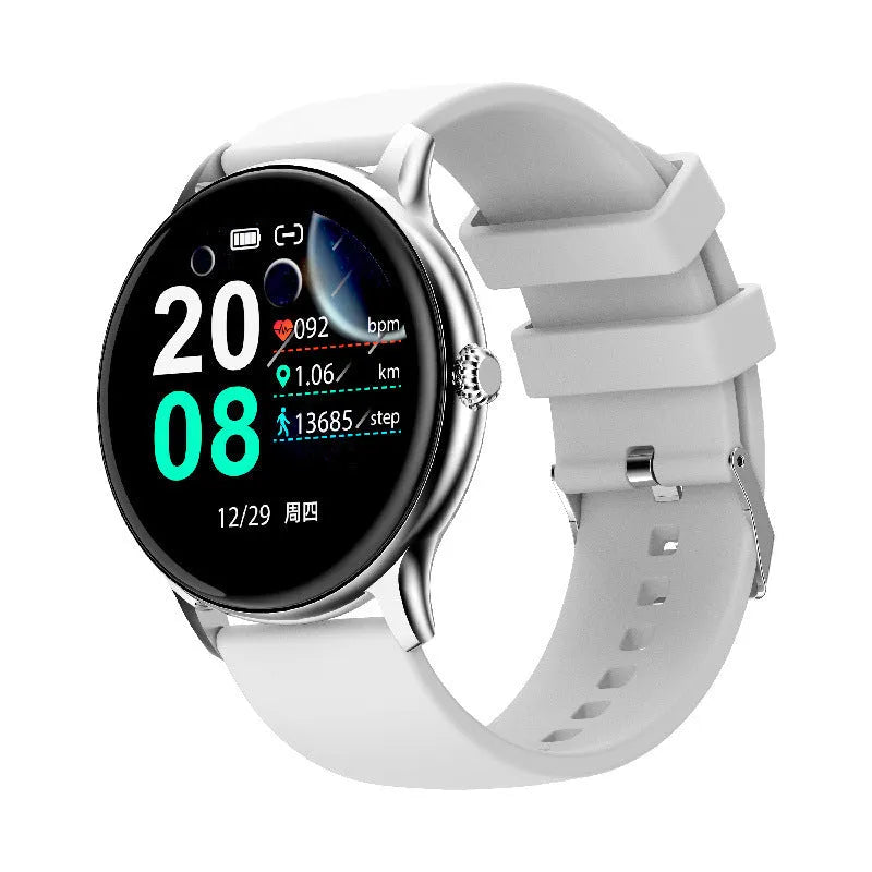 Smart sports watch with blood pressure monitoring on 1.28-inch touch screen display