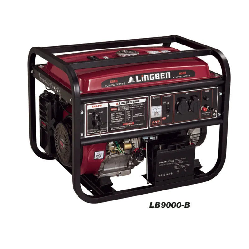 Creative portable home small gasoline generator with 16-litre fuel tank, hand or electric start, 3kW to 8kW power