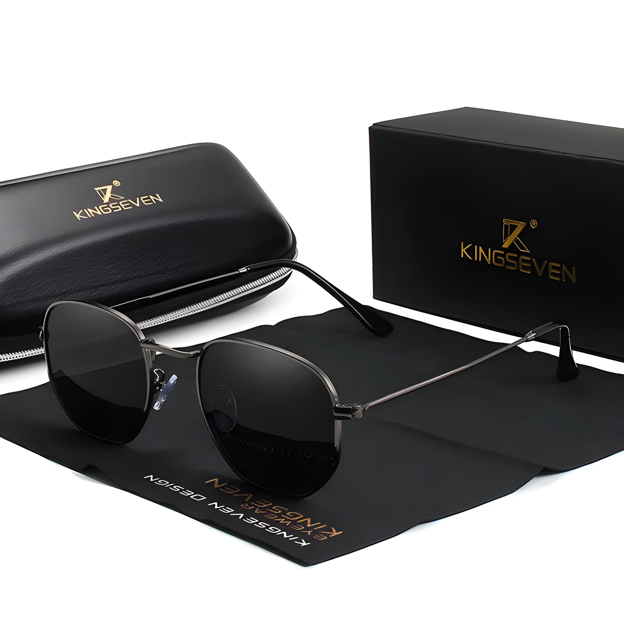 Classic round metal sunglasses for men in retro style, showing colour options.