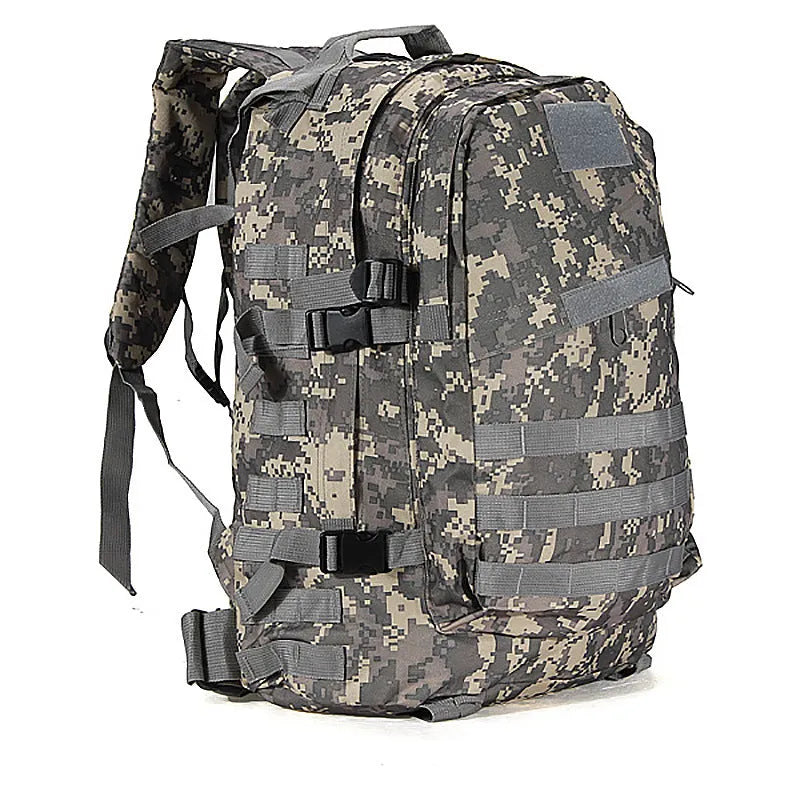 Multi-functional 3D backpack outdoor mountaineering bag hiking backpack with double shoulder straps in camouflage pattern