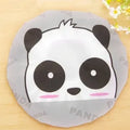 Adjustable waterproof EVA baby shower cap in blue with ear detail, 29x26cm