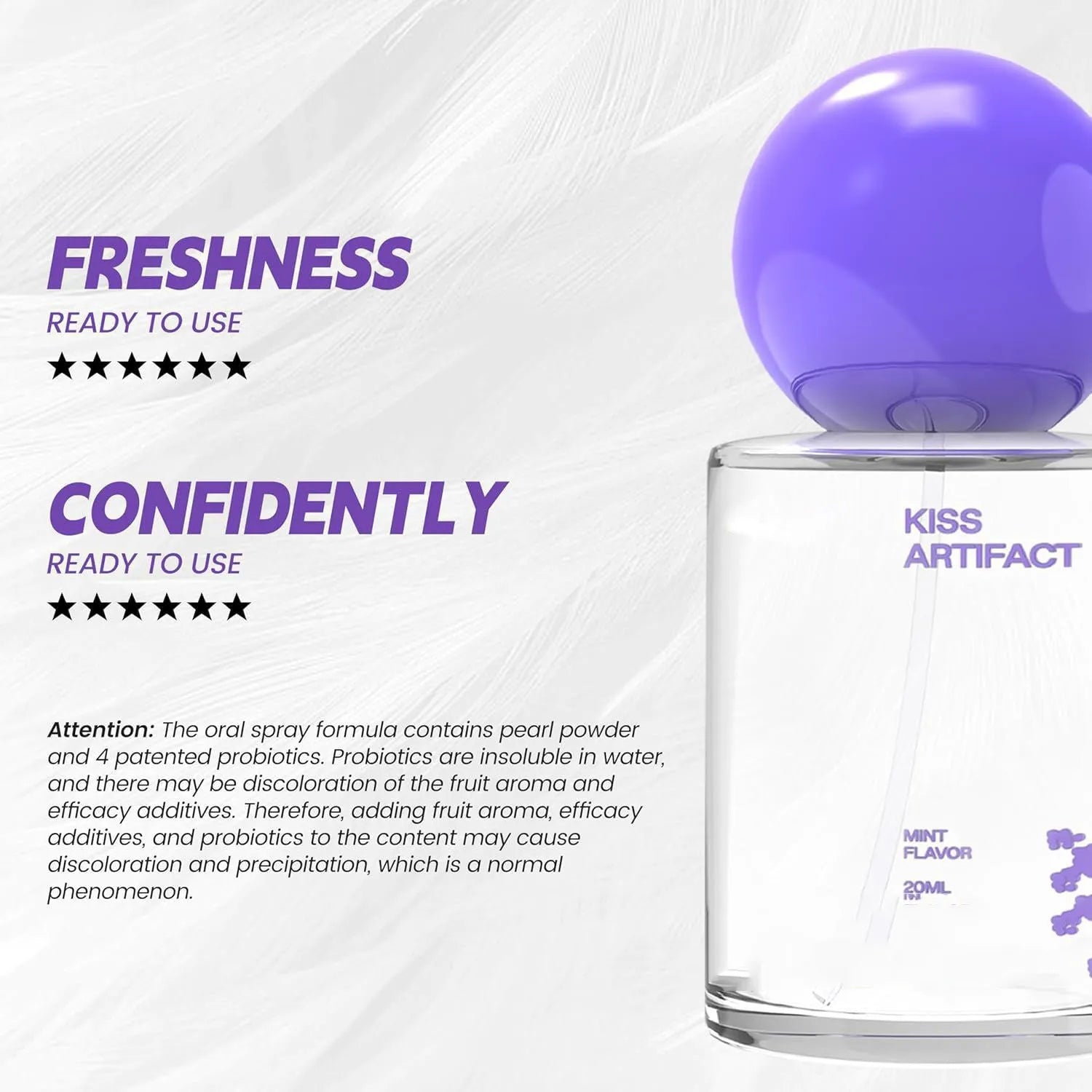 20ml portable oral spray bottle for hydrating probiotic care