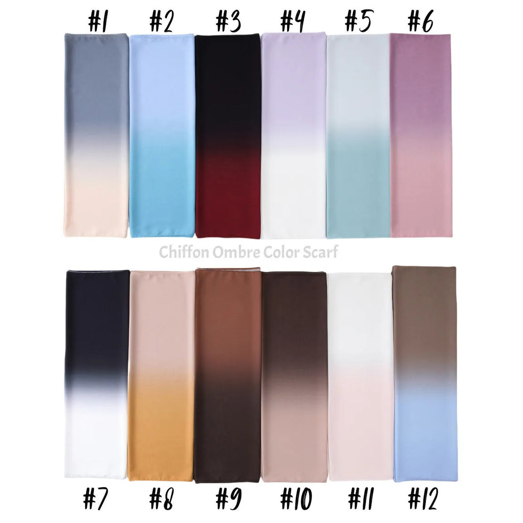 Women's chiffon bubble towel scarf in summer colours showing texture and length