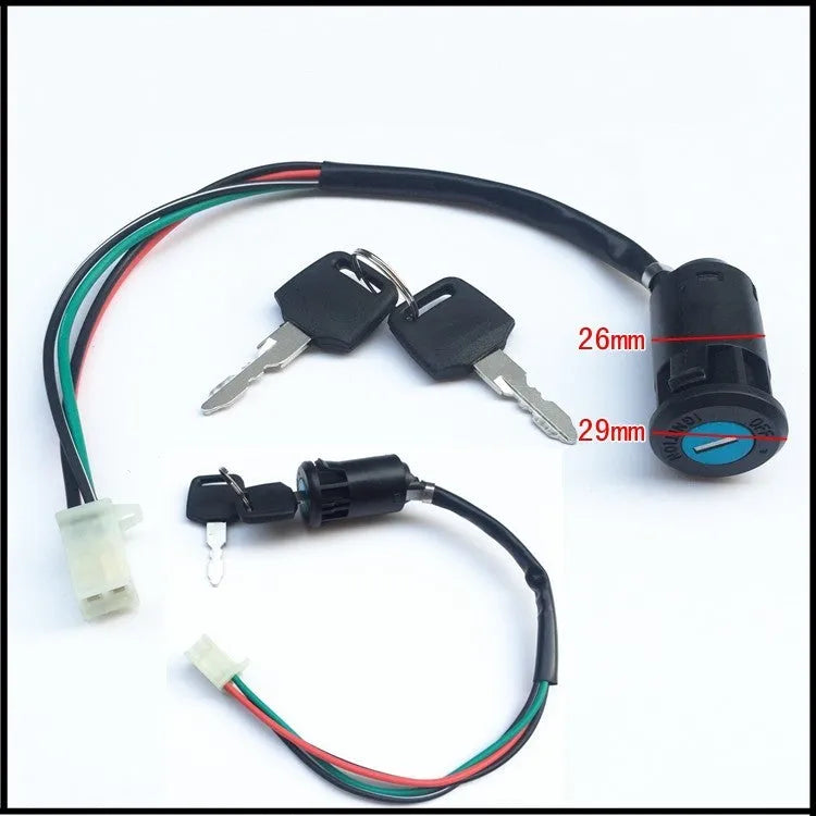 Waterproof electric door lock for vehicles with multiple wiring configuration options