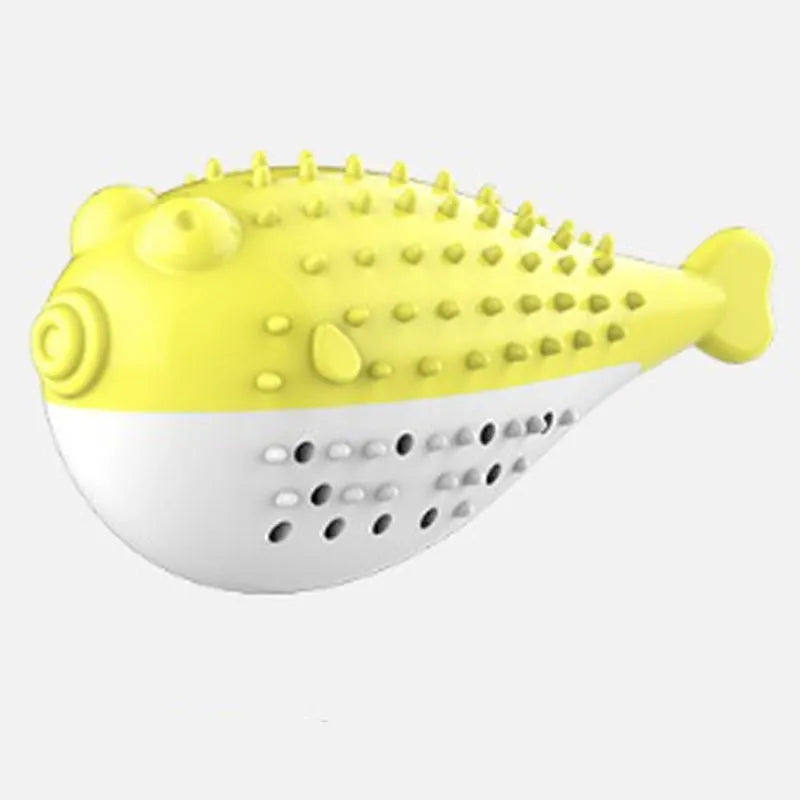Silicone fish-shaped cat chew toy with teaser design in multiple colours