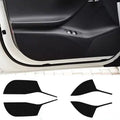Tesla Model S door protective film package showing four transparent carbon fibre sheets for interior door panel protection