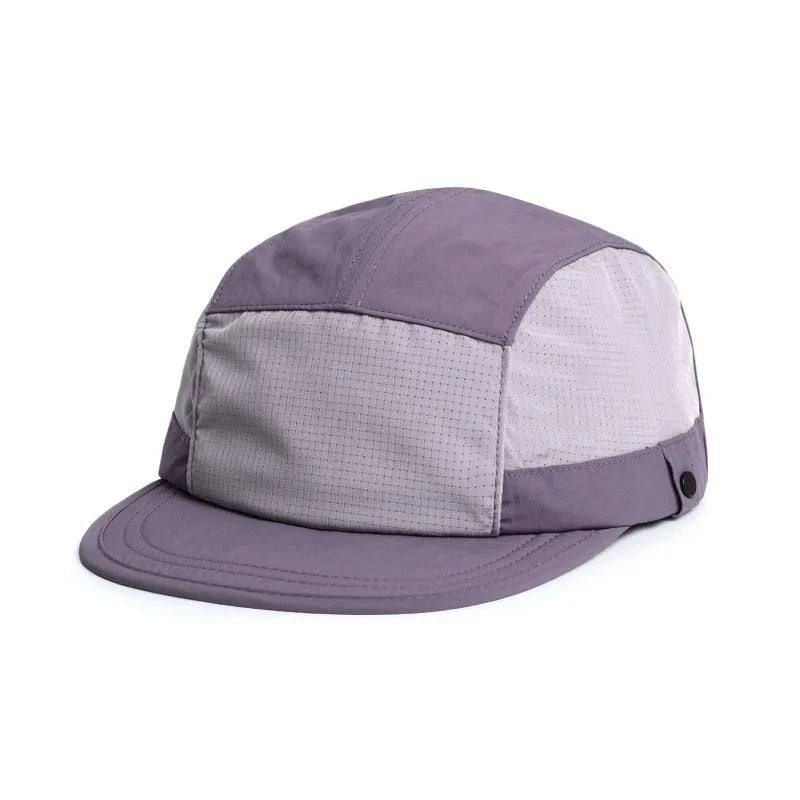 Breathable dome crown sun hat in polyester fabric with soft tongue design