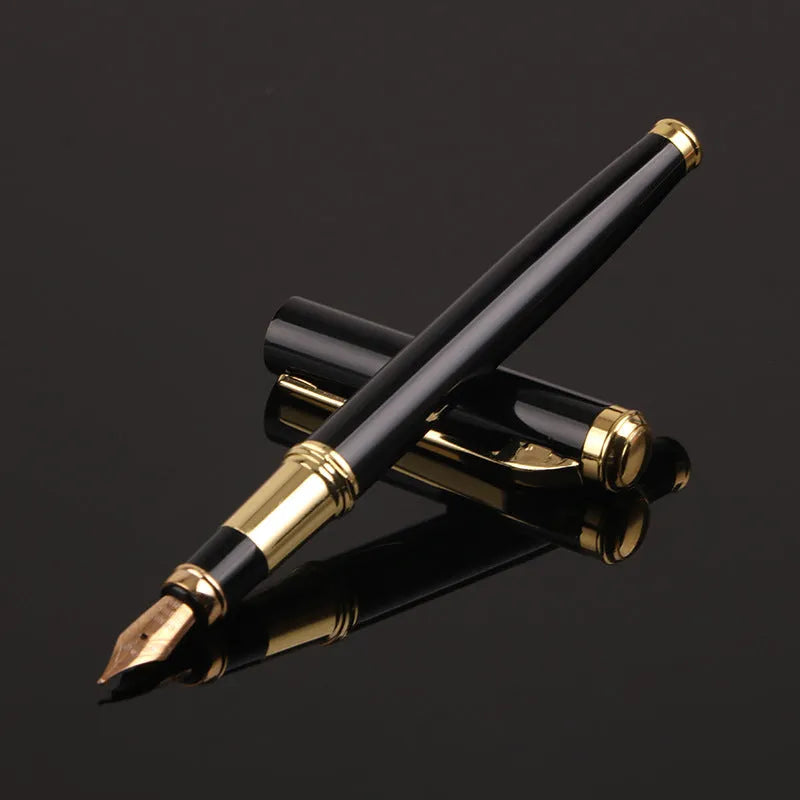 Red and black metal ink pens with 0.5mm Yijin nibs for business and student writing