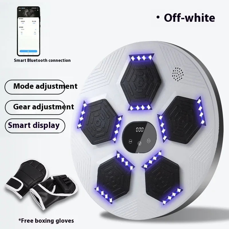 Smart music boxing machine reaction target system mounted on wall with PU target pads