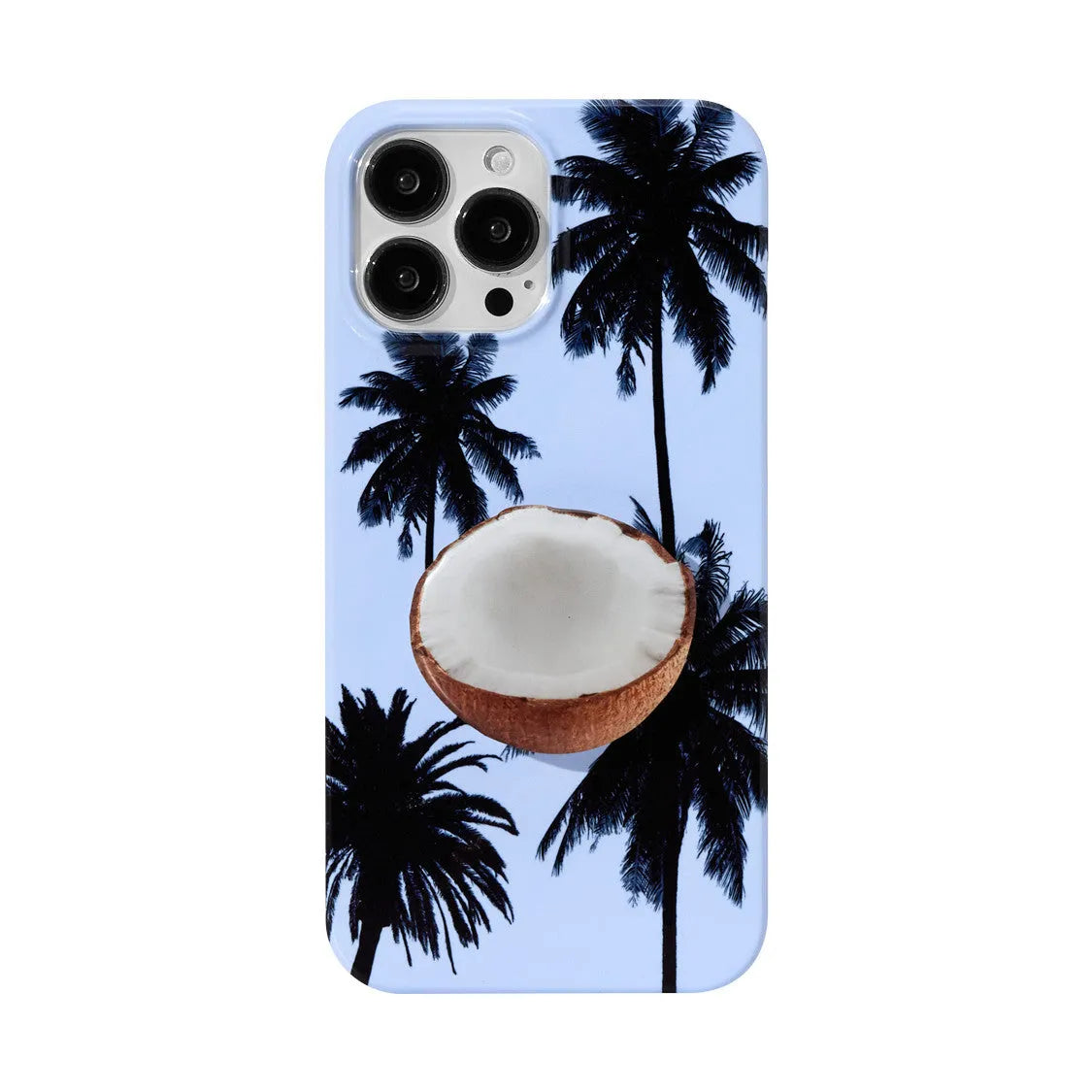 Original Summer Coconut TPU phone case with bracket for iPhone 14, 13, 12, 11 and X series models