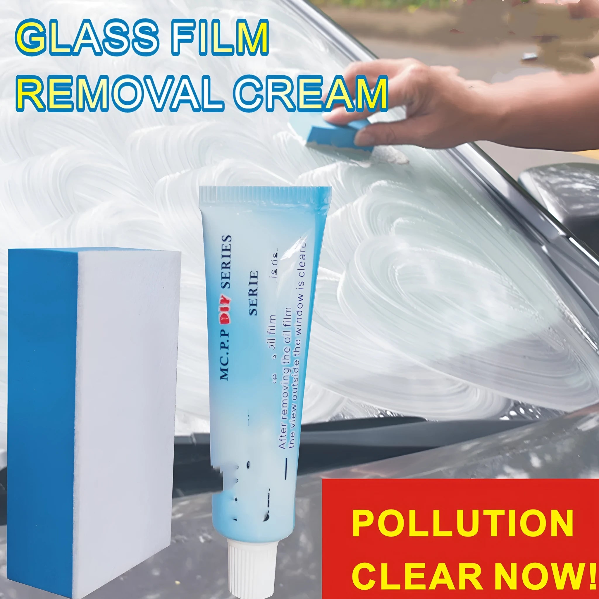15ml automotive glass anti-fog spray in white English packaging for car windscreen rain protection