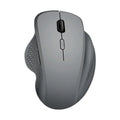 Self-charging wireless laptop mouse in black or grey with USB charging cable