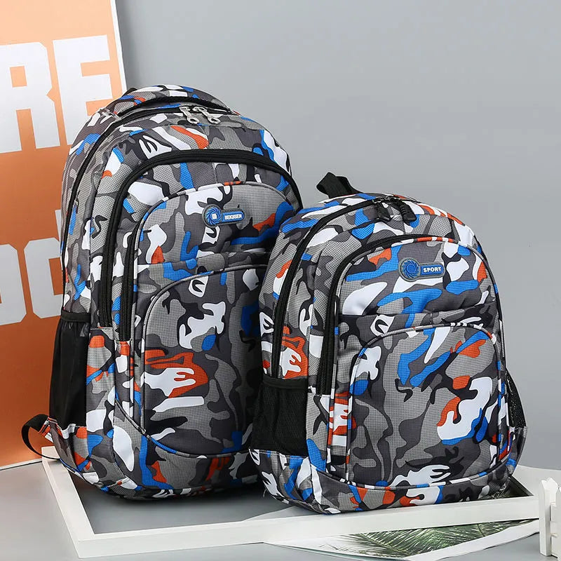 Oxford fabric backpack with breathable shoulder straps and side pockets in multiple colour options