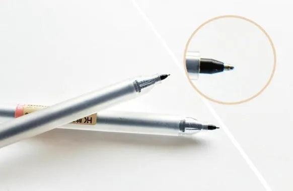 Muji 12-piece gel pen set with 0.5mm fine nibs displayed in packaging.