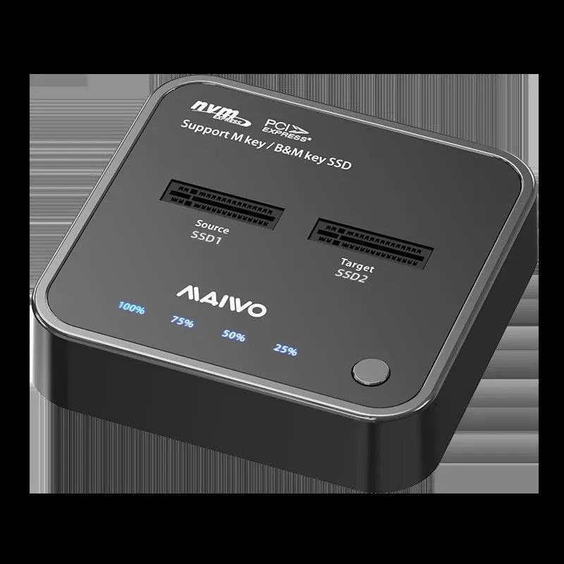 MAIWO K3016 M.2 Solid State Hard Disk Dock and copier unit with cables and power adapter.