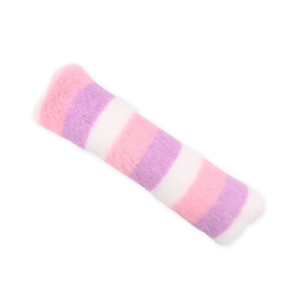 Soft plush cat toy with catnip and crinkle sound in assorted colours